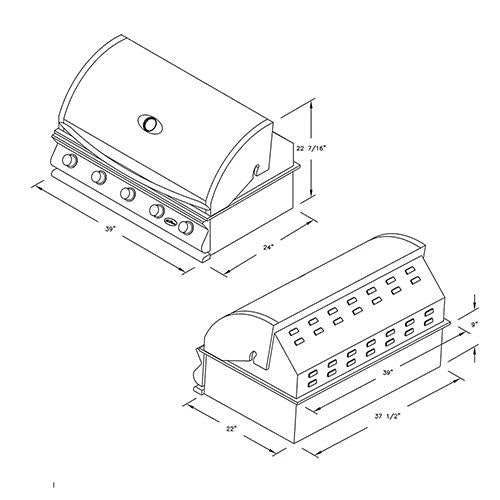 Cal Flame's Genious Series 5 Burner Grill - LP