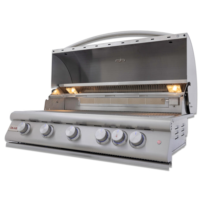 Blaze 40-Inch 5-Burner Premium LTE+ Gas Grill w/ Rear Burner & Built-in Lighting System