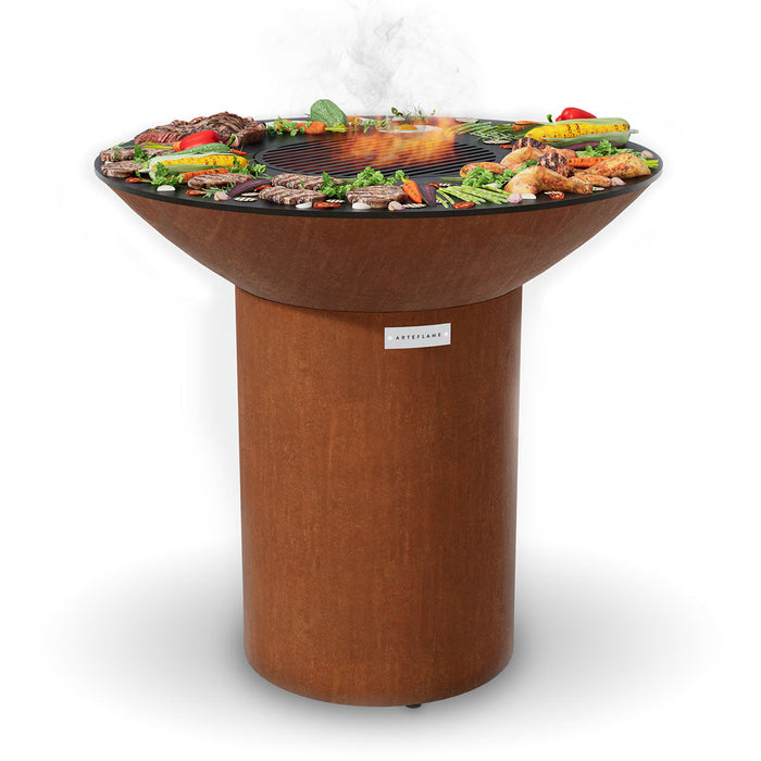 ArteFlame 40 inch Grill - Elevated Circular Foundation