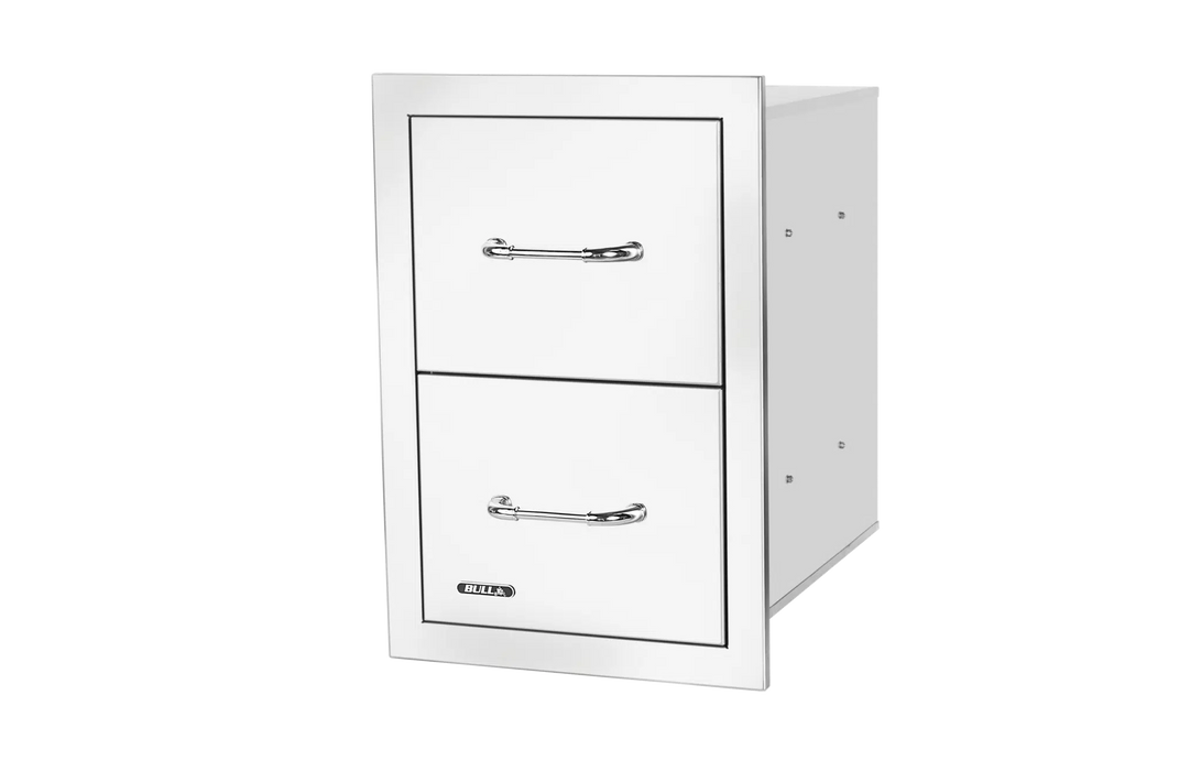 Bull Stainless Steel Double Drawer with Reveal
