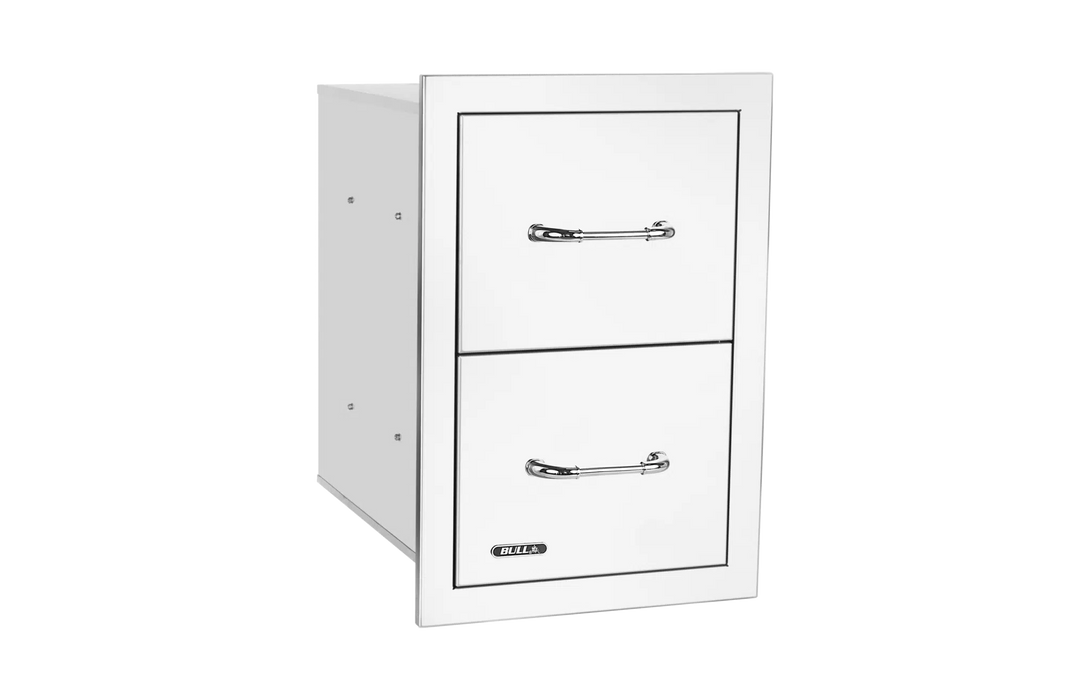Bull Stainless Steel Double Drawer with Reveal