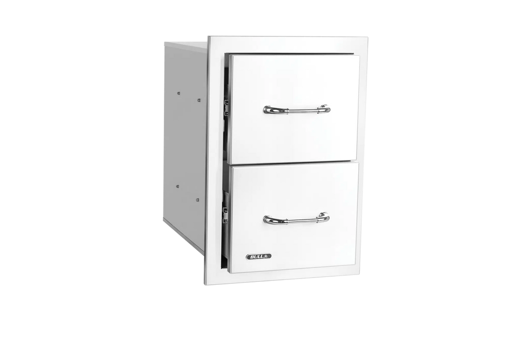 Bull Stainless Steel Double Drawer with Reveal