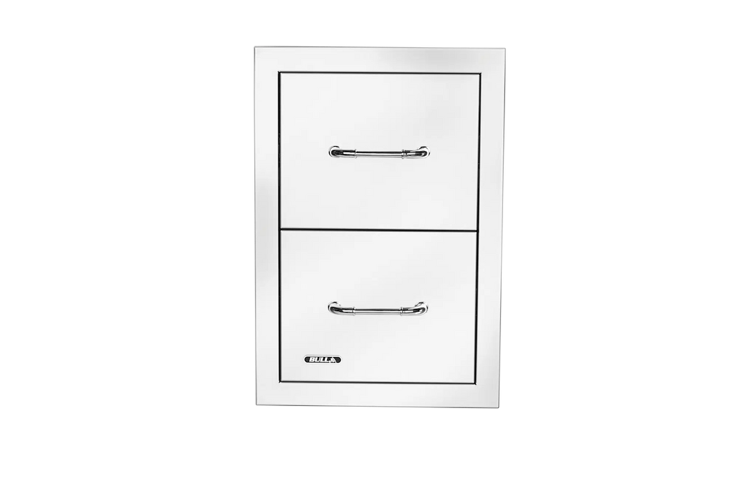 Bull Stainless Steel Double Drawer with Reveal