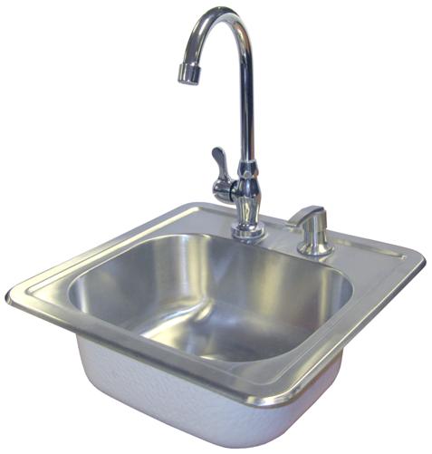 Cal Flame Stainless Steel Sink with Faucet & Soap Dispenser