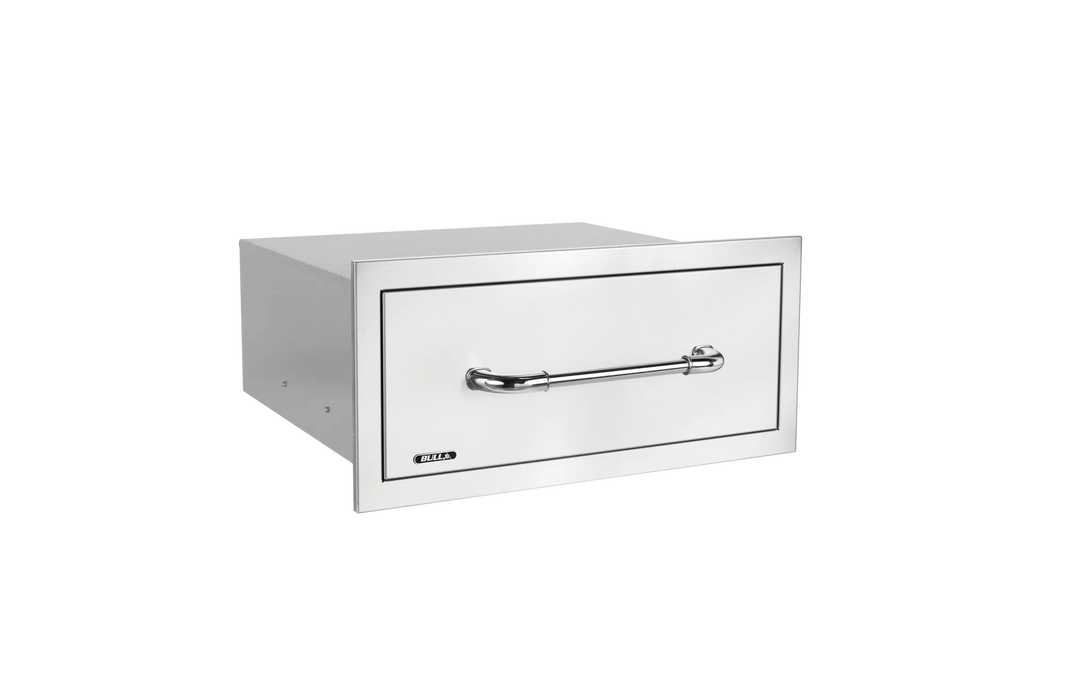 Bull Large Single Stainless-Steel Drawer with Reveal