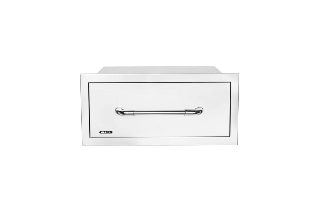 Bull Large Single Stainless-Steel Drawer with Reveal