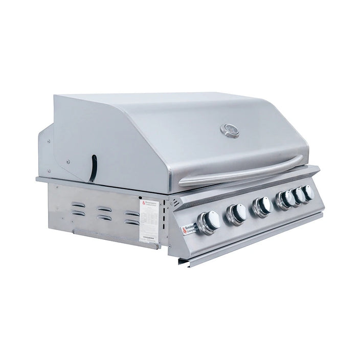 RCS 40 inch Premier Series Built-In Grill Blue LED w/ Rear Burner
