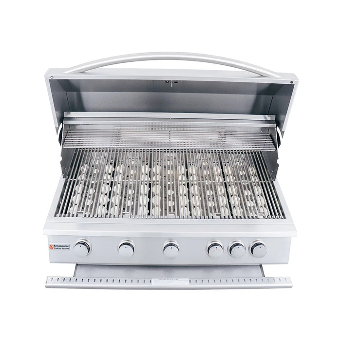 RCS 40 inch Premier Series Built-In Grill Blue LED w/ Rear Burner
