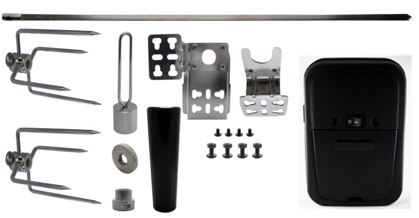 Extra Rotisserie Cordless Motor, Spit, Forks and Bracket Kitb