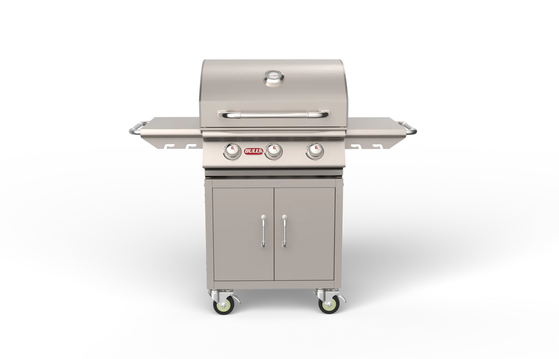 Bull Steer - Stainless Steel 3 Burner Grill Head w/ Cart