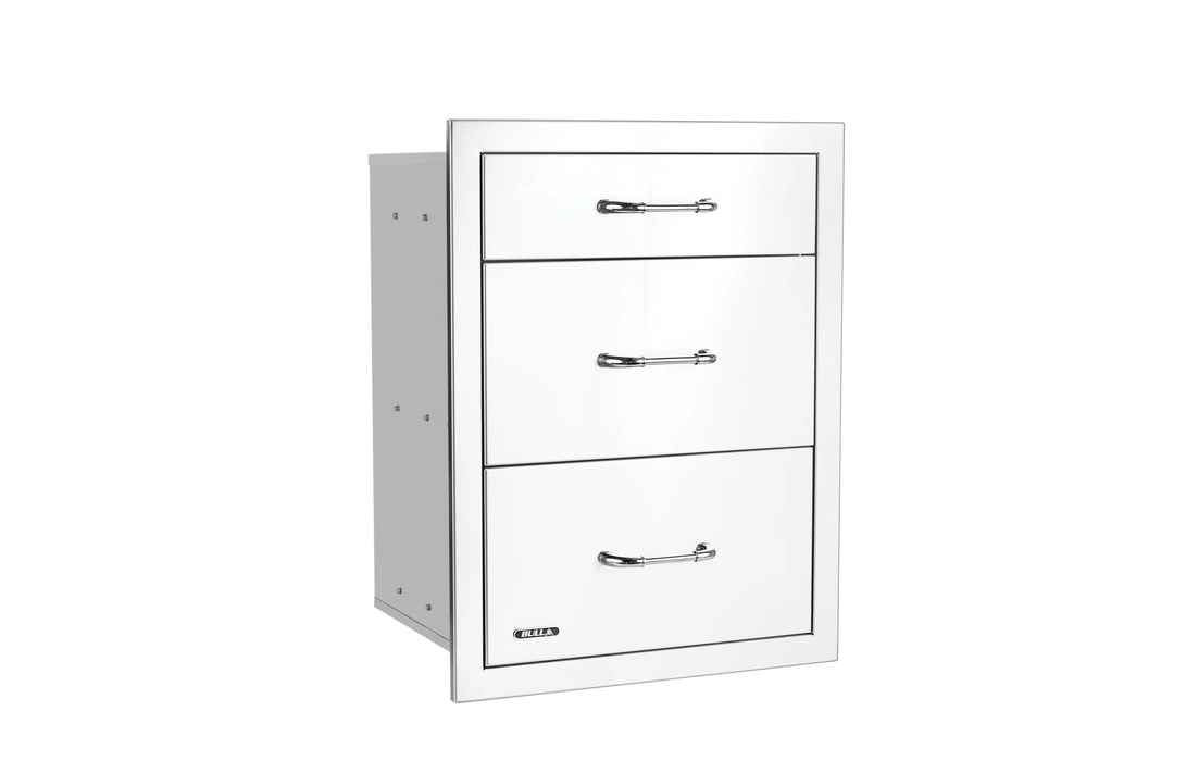 Bull Stainless Steel Triple Drawer System with Reveal