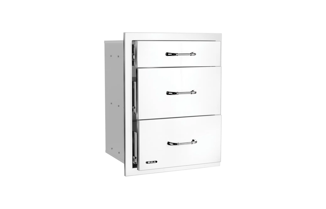 Bull Stainless Steel Triple Drawer System with Reveal