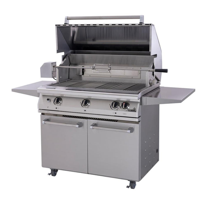 PGS Grills - Legacy - 39 Inch Pacifica Gourmet Stainless Steel Grill Head featuring an Infrared Rotisserie Burner