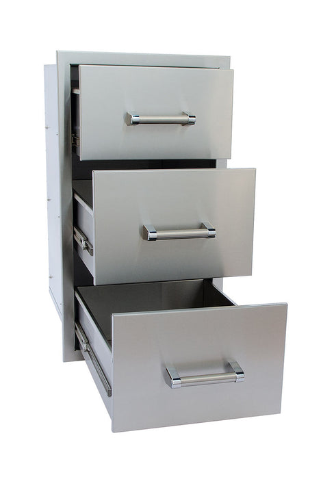 KoKoMo Outdoor Kitchen Stainless Steel Triple Drawer