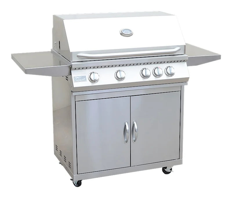 KoKoMo 4 Burner 32 inch Cart Model BBQ Grill With Locking Casters - LP