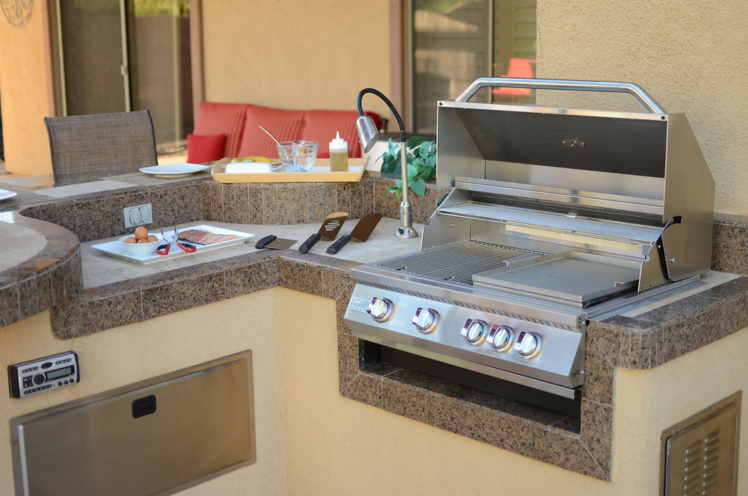 Kokomo 32 inch Built in Gas Grill (4 Burner/ Back Burners)