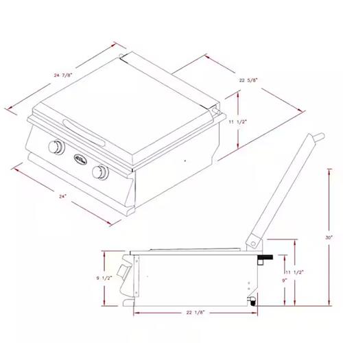 Cal Flame The Hibachi Flat-Top Griddle - LP