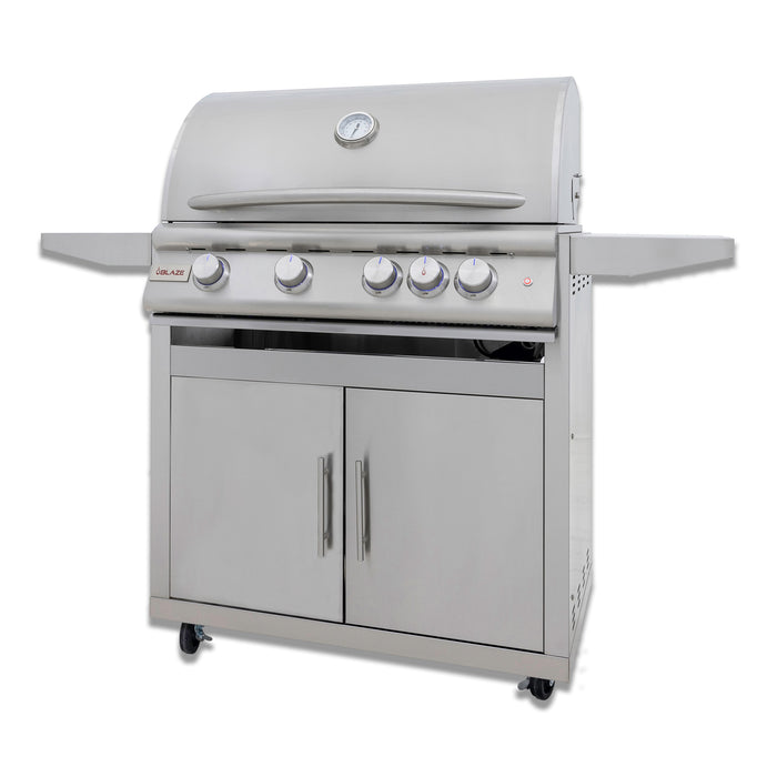 Blaze 32-Inch 4-Burner Premium LTE+ Gas Grill w/ Rear Burner & Built-in Lighting System