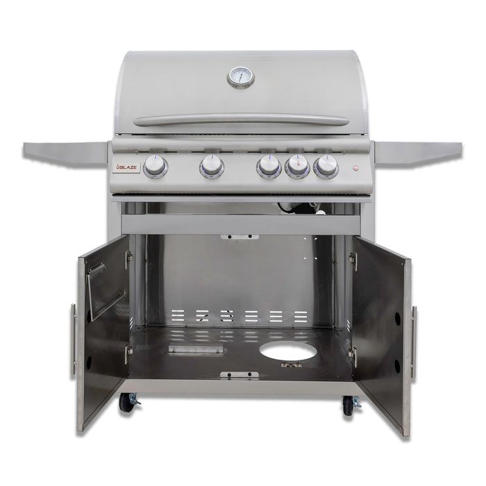 Blaze 32-Inch 4-Burner Premium LTE+ Gas Grill w/ Rear Burner & Built-in Lighting System