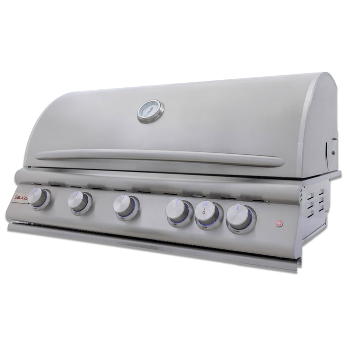 Blaze 40-Inch 5-Burner Premium LTE+ Gas Grill w/ Rear Burner & Built-in Lighting System