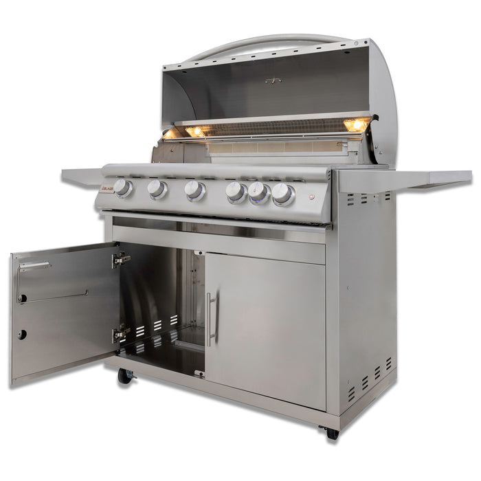 Blaze 40-Inch 5-Burner Premium LTE+ Gas Grill w/ Rear Burner & Built-in Lighting System