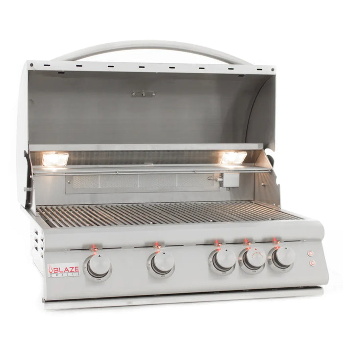 Blaze 32-Inch 4-Burner LTE Gas Grill w/ Rear Burner & Built-in Lighting System