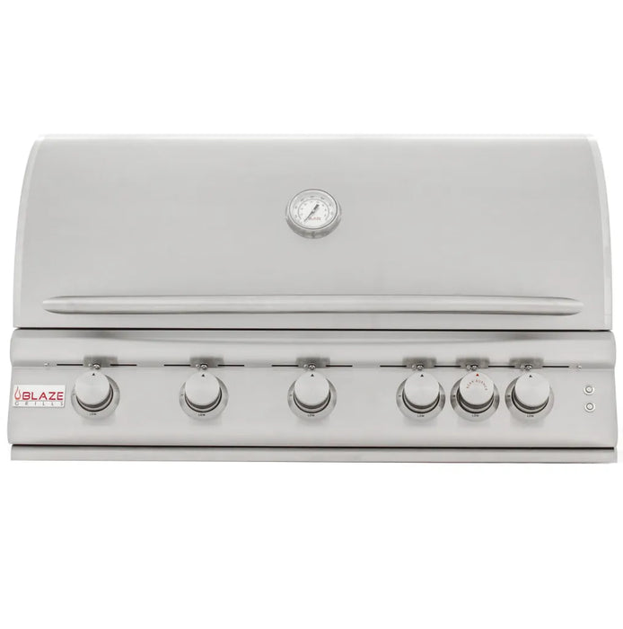 Blaze 40-Inch 5-Burner LTE Gas Grill w/ Rear Burner & Built-in Lighting System