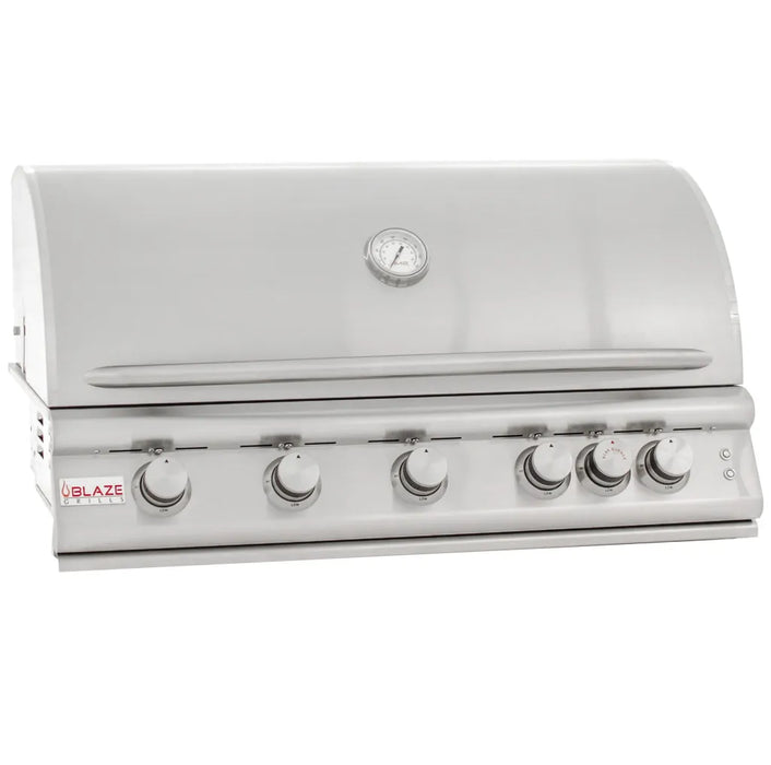 Blaze 40-Inch 5-Burner LTE Gas Grill w/ Rear Burner & Built-in Lighting System