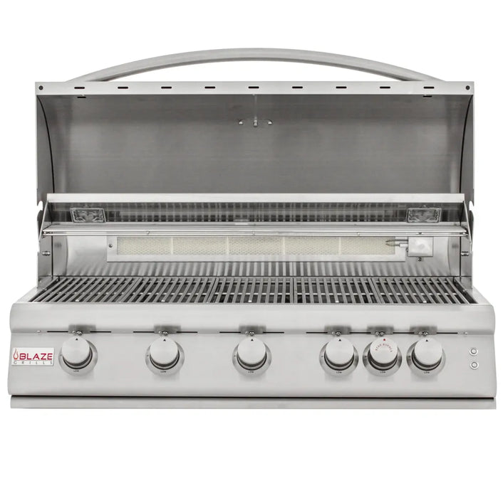 Blaze 40-Inch 5-Burner LTE Gas Grill w/ Rear Burner & Built-in Lighting System