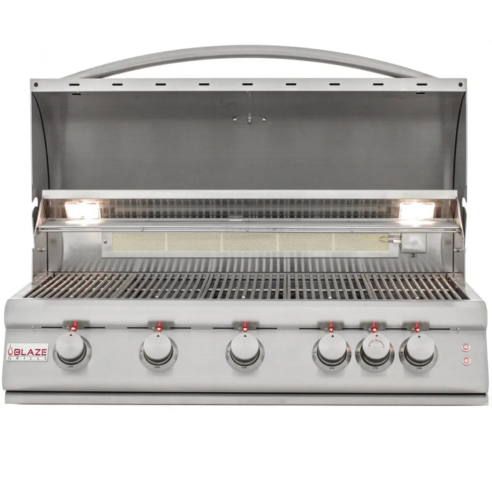 Blaze 40-Inch 5-Burner LTE Gas Grill w/ Rear Burner & Built-in Lighting System