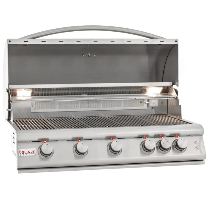 Blaze 40-Inch 5-Burner LTE Gas Grill w/ Rear Burner & Built-in Lighting System