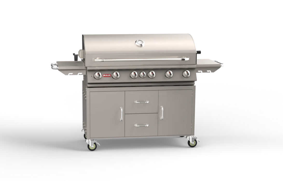 Bull Diablo – 46 in 6 Burner Built-in Gas Barbecue Grill w/ Cart