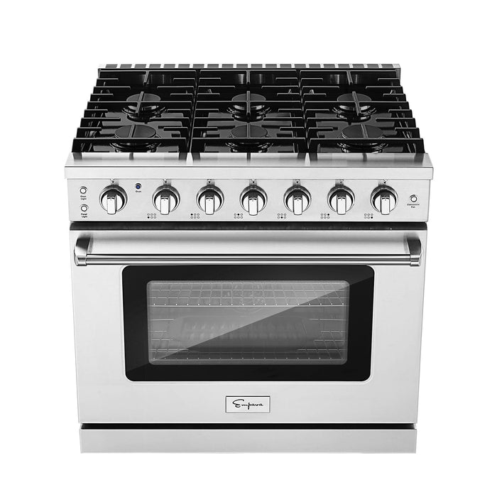 Empava 36-inch Gas Range with a Professional-Style Slide-in Design and Single Oven