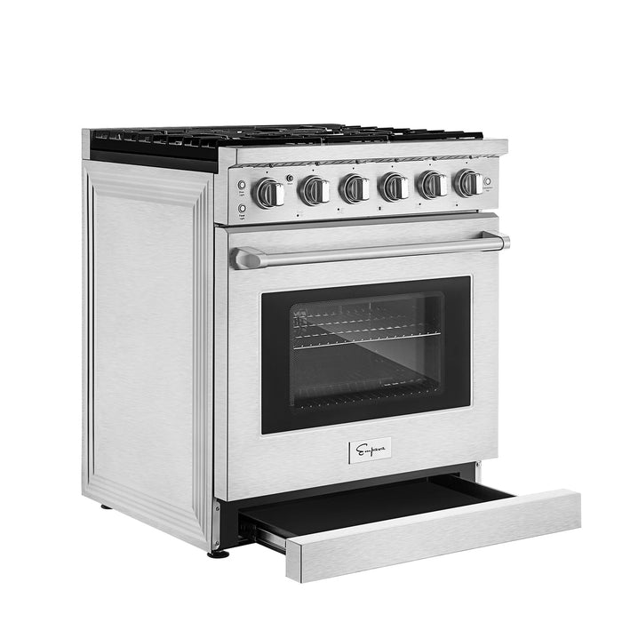 Empava 30 In. Pro-Style Slide-in Single Oven Gas Range