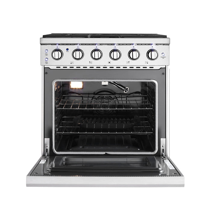 Empava 30 In. Pro-Style Slide-in Single Oven Gas Range