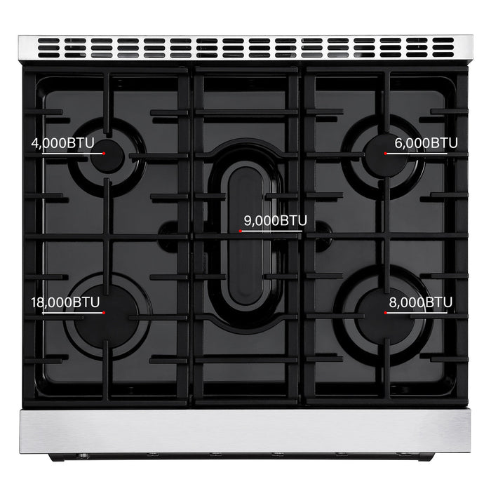 Empava 30 In. Pro-Style Slide-in Single Oven Gas Range