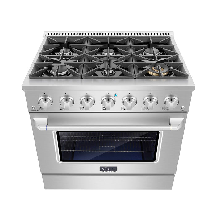 Empava 36-inch Pro-Style Slide-In Single Oven Gas Range