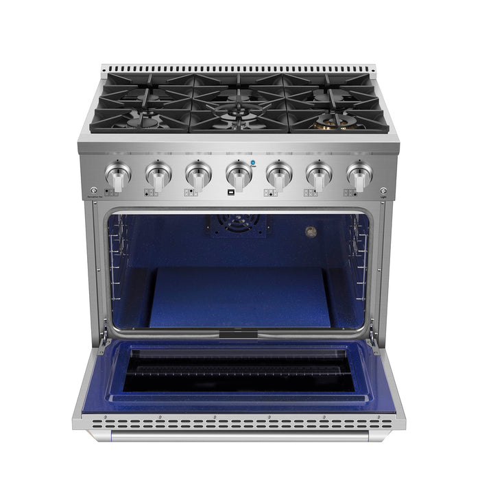 Empava 36-inch Pro-Style Slide-In Single Oven Gas Range