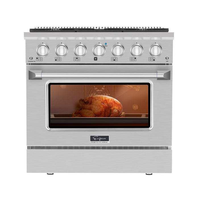 Empava 36-inch Pro-Style Slide-In Single Oven Gas Range