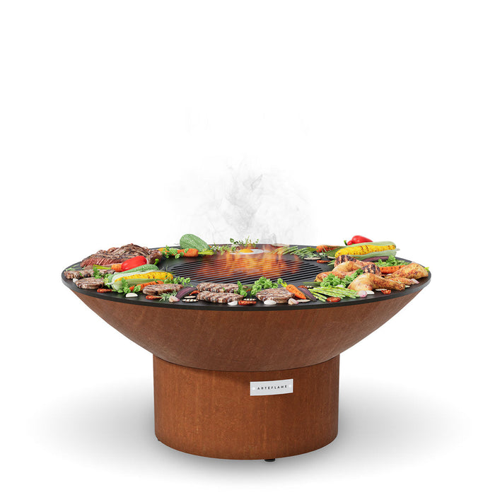 ArteFlame 40 in Fire Pit Equipped with a Cooking Surface & Circular Base (2)