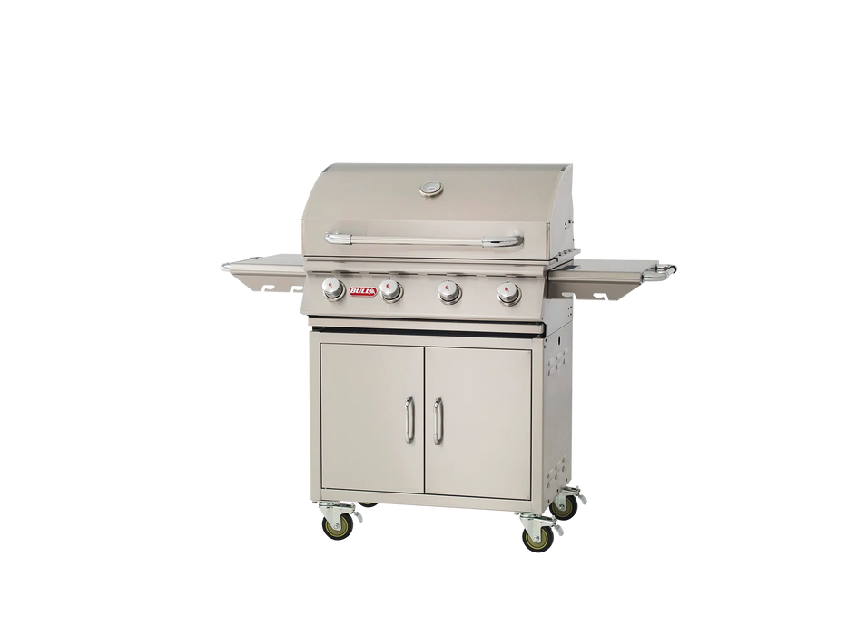 Bull Outlaw Cart w/ Stainless Steel 4 Burner Gas Grill Head