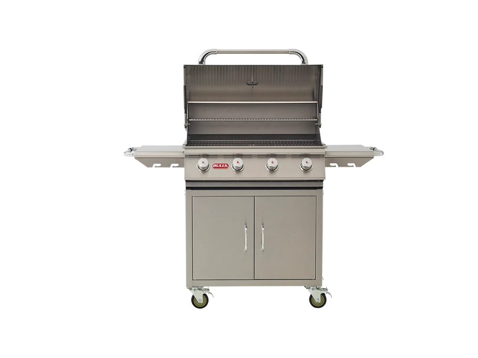 Bull Outlaw Cart w/ Stainless Steel 4 Burner Gas Grill Head