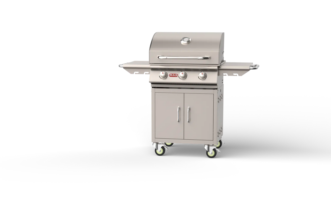 Bull Steer - Stainless Steel 3 Burner Grill Head w/ Cart