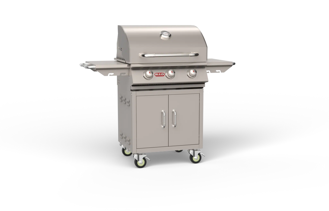 Bull Steer - Stainless Steel 3 Burner Grill Head w/ Cart