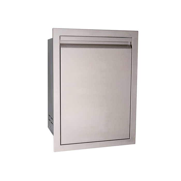 RCS The Valiant Series Stainless Steel Single Trash Can - Fully enclosed