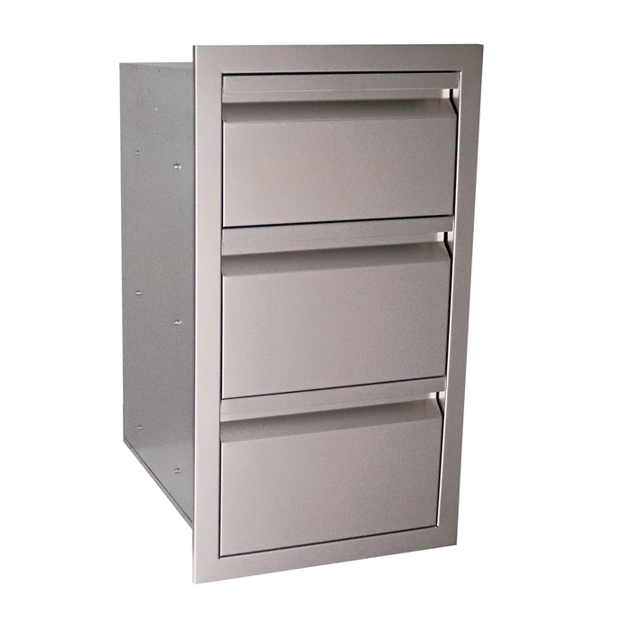 RCS The Valiant Series Stainless Steel Triple Drawer Fully Enclosed