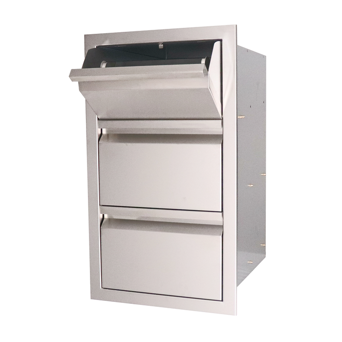 RCS The Valiant Series Double Drawer w/ Paper Towel Drawer Combo