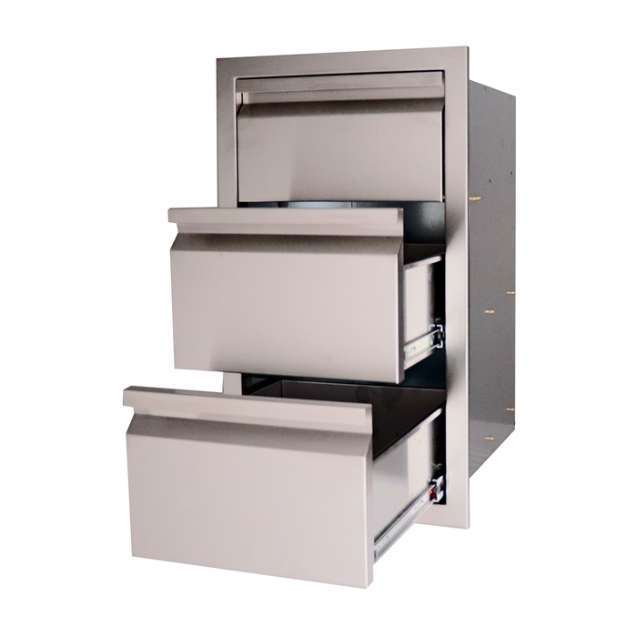 RCS The Valiant Series Double Drawer w/ Paper Towel Drawer Combo